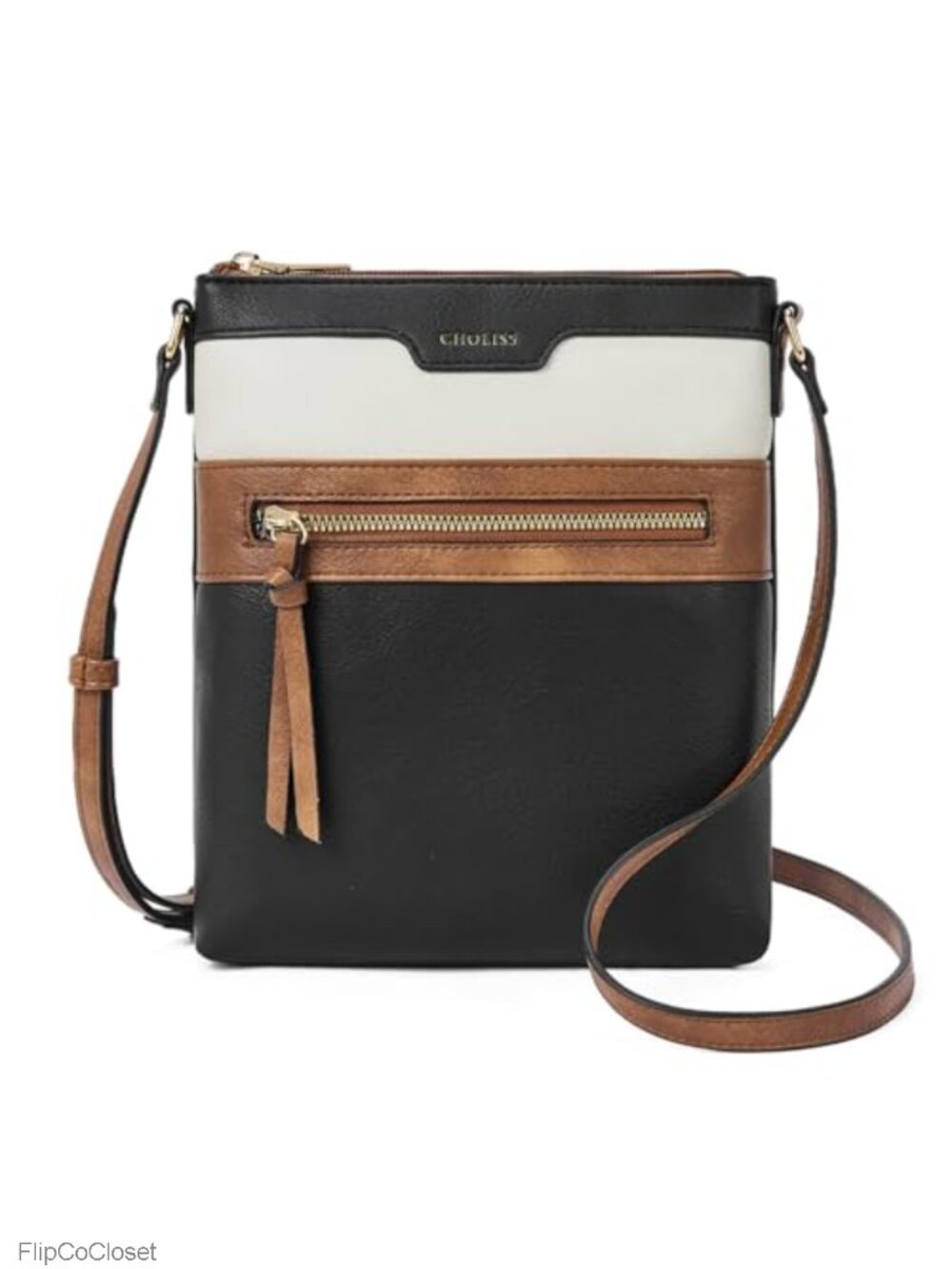 Crossbody Bag Women Vegan Leather Shoulder Handbag Travel Purse Multiple Zipper